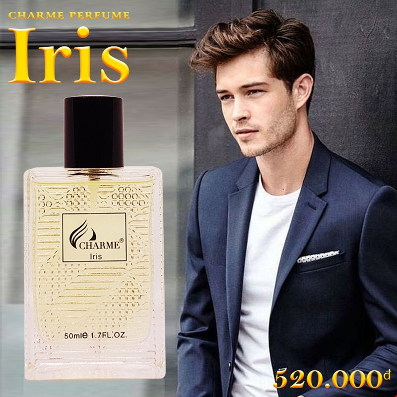 Nước hoa Charme Iris với thiết kế tao nhã, đẳng cấp